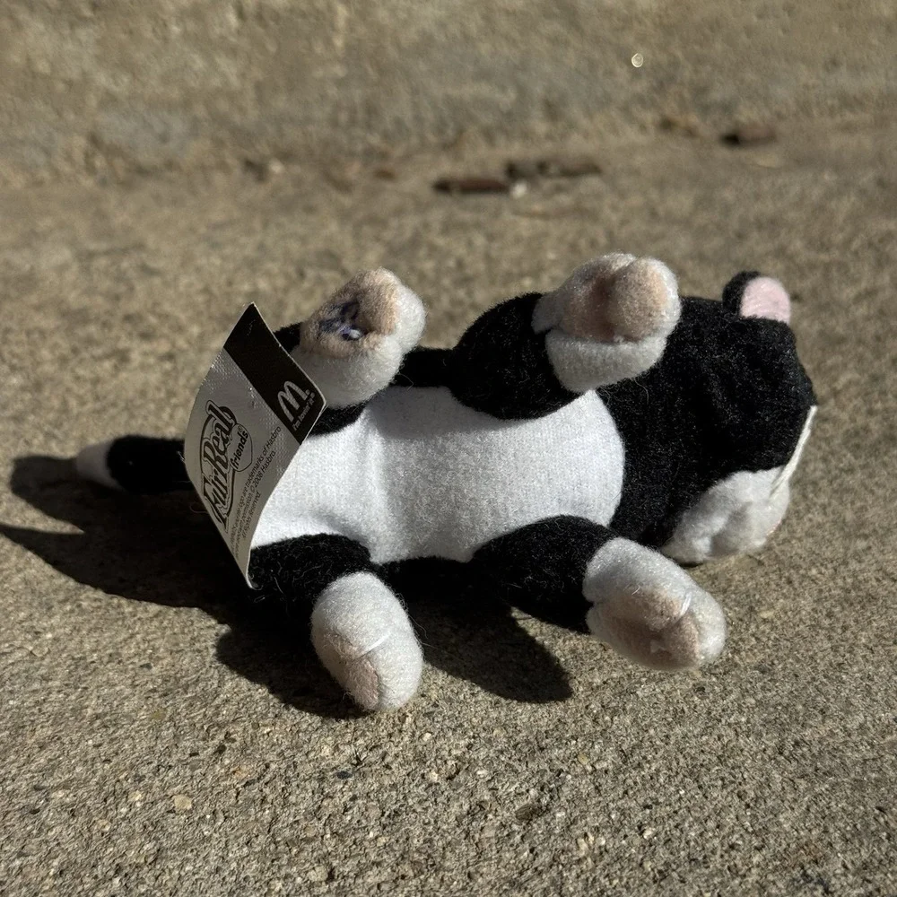 Retro 2008‎ McDonald's Happy Meal Toy FurReal Friends Black & White Cat Plush